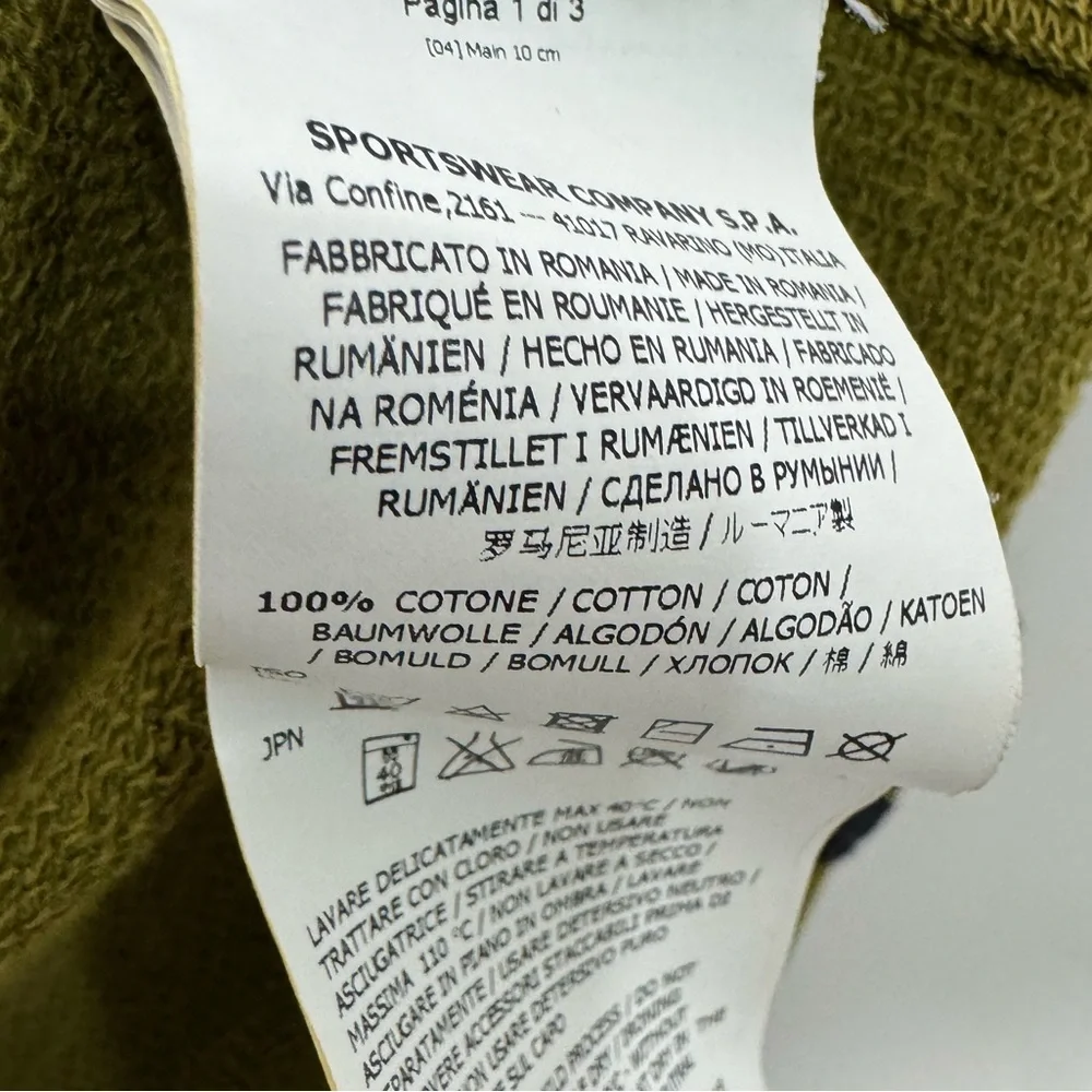 Stone Island Crewneck Sweatshirt Yellow Green Men’s Size Medium - Picture 6 of 7